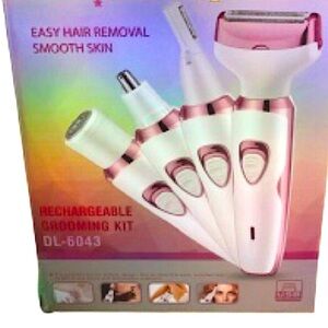 Daling 4in1 Rechargeable Grooming Kit - Pink and White